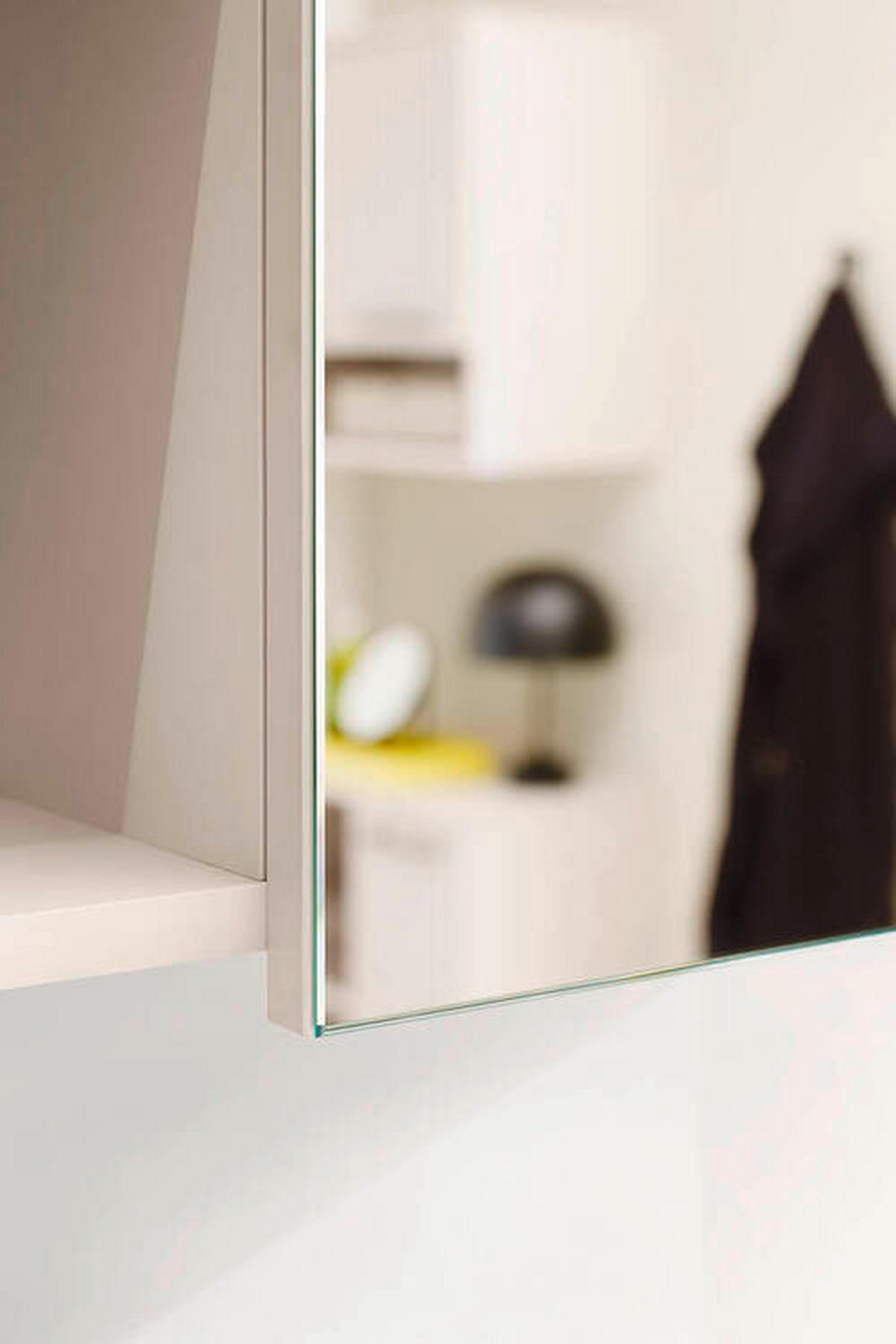 BADEZIMMER 2-teilig  in 80 cm  - Kaschmir/Schwarz, Trend, Glas/Holzwerkstoff (80cm) - Respekta