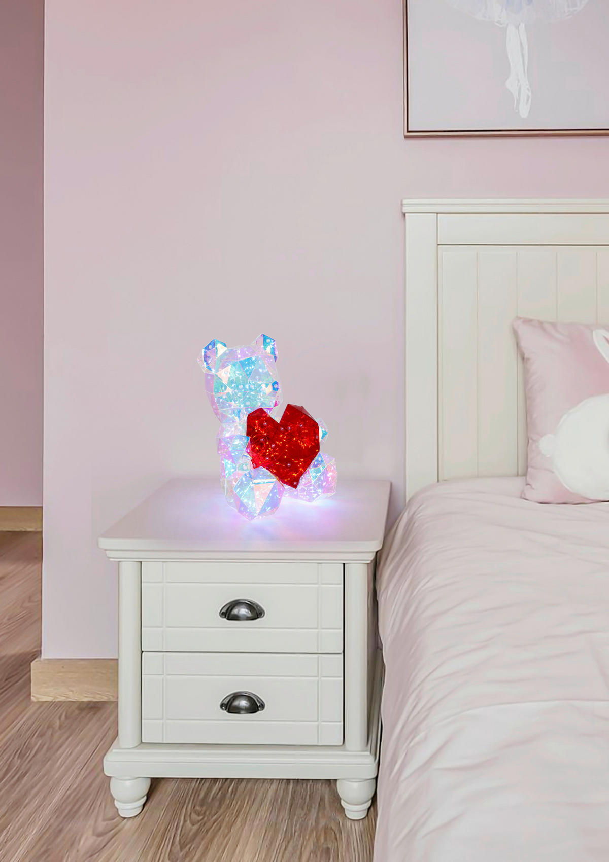 LED-DEKOLEUCHTE - Klar/Rot, Trend, Kunststoff (23/19/30cm) - Globo
