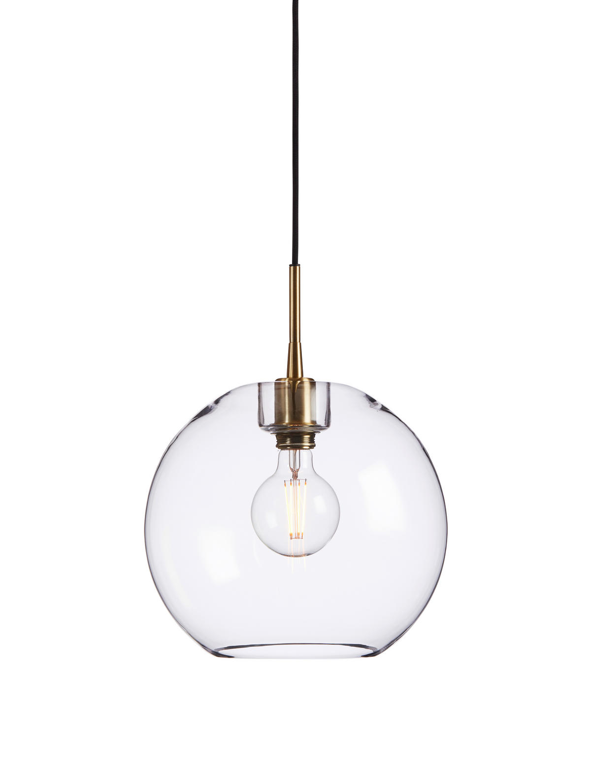 HÄNGELEUCHTE Gloria 32/29 cm   - Klar/Messingfarben, KONVENTIONELL, Glas/Metall (32/29cm) - Belid