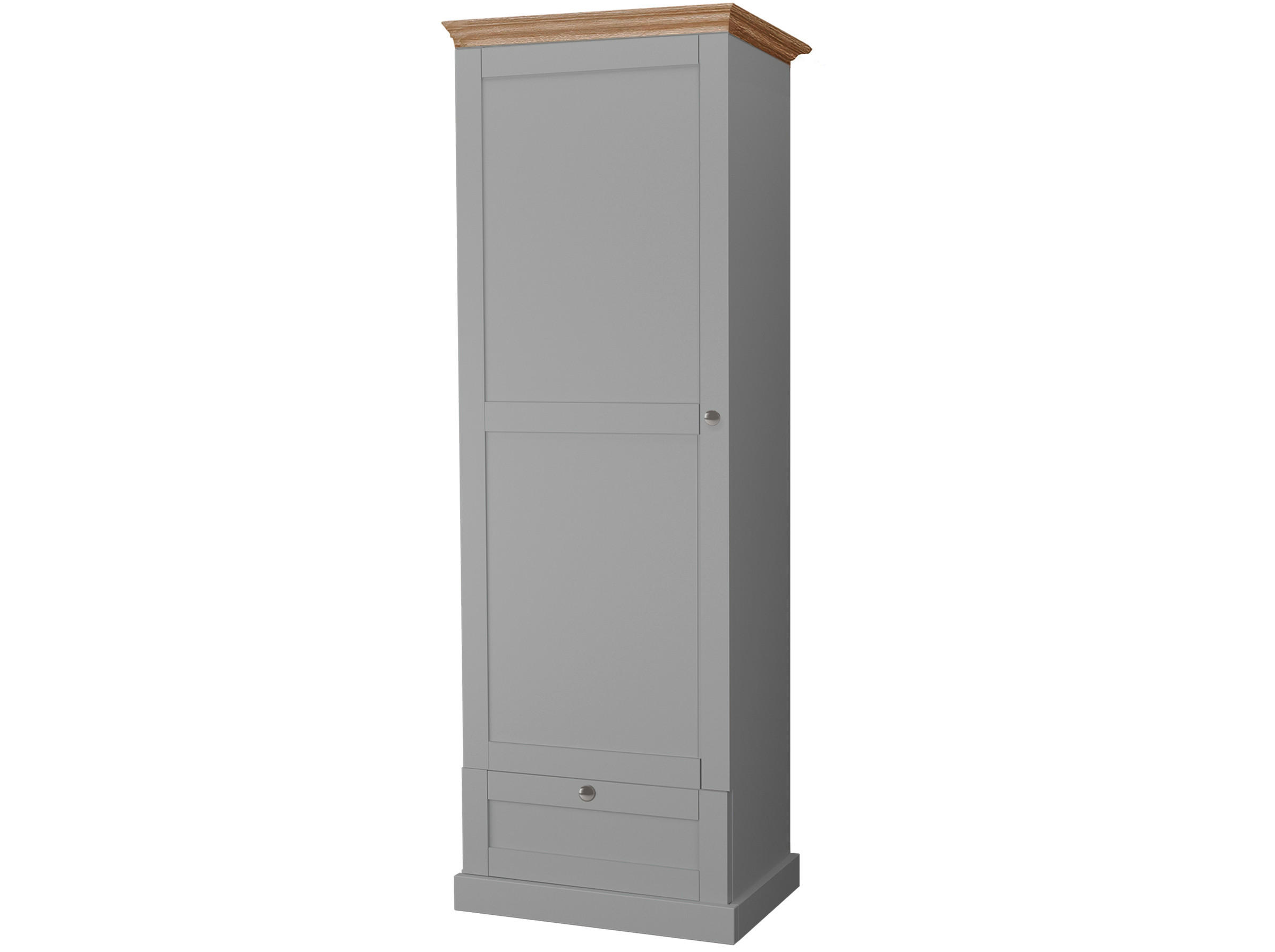 GARDEROBENSCHRANK 60/180/35 cm  - Eichefarben/Silberfarben, Design, Holzwerkstoff/Metall (60/180/35cm) - MID.YOU