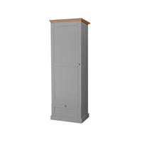 GARDEROBENSCHRANK Binz  in 60/180/35 cm  - Eichefarben/Silberfarben, Design, Holzwerkstoff/Metall (60/180/35cm) - MID.YOU