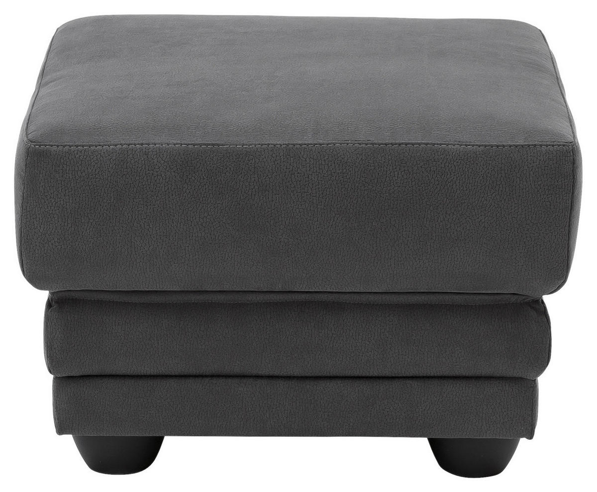 HOCKER in Textil Anthrazit  - Anthrazit/Schwarz, Design, Kunststoff/Textil (65/46/65cm) - Livetastic