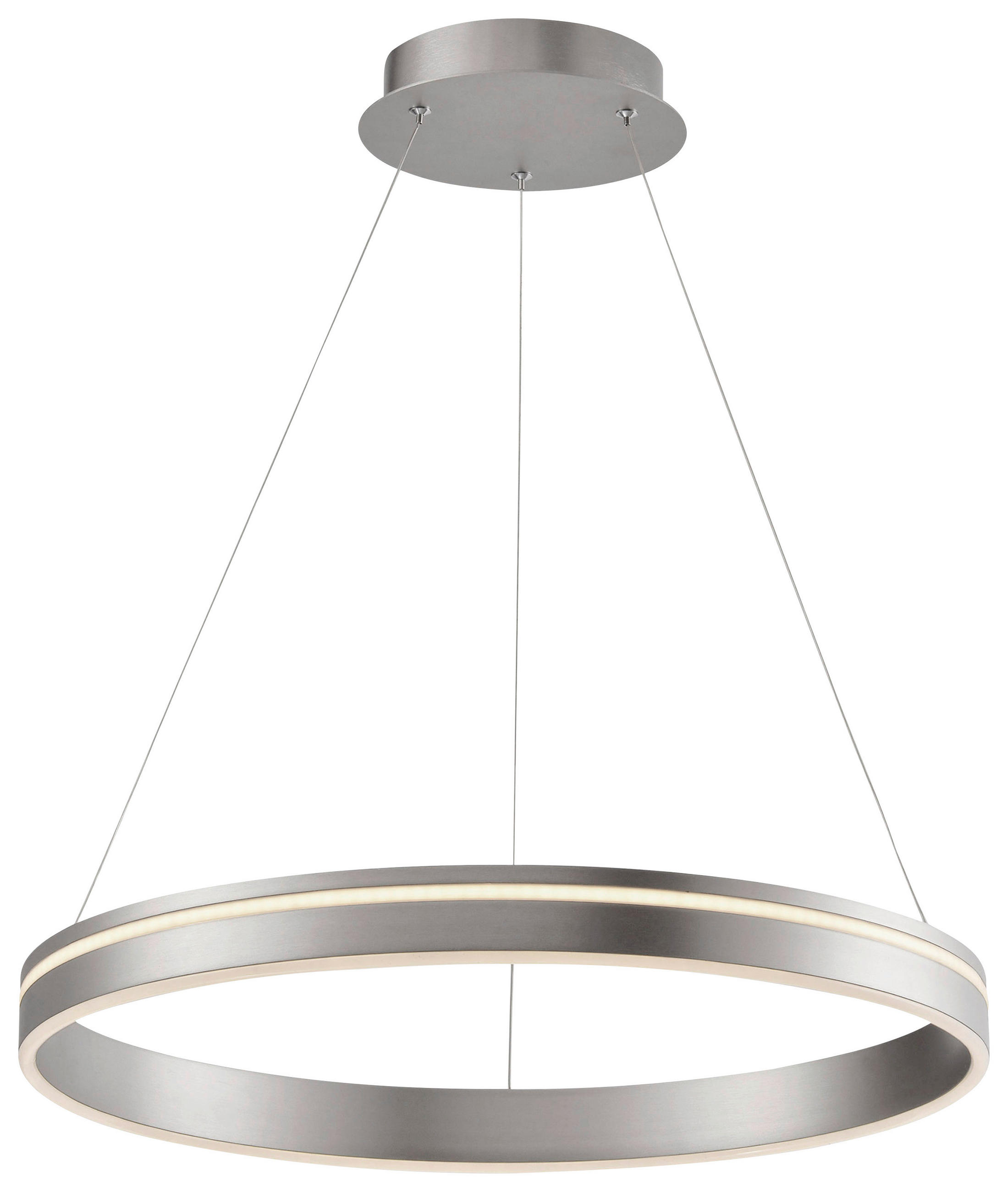 LED-HÄNGELEUCHTE 59/59/120 cm - Silberfarben, Design, Glas/Kunststoff (59/59/120cm) - Paul Neuhaus