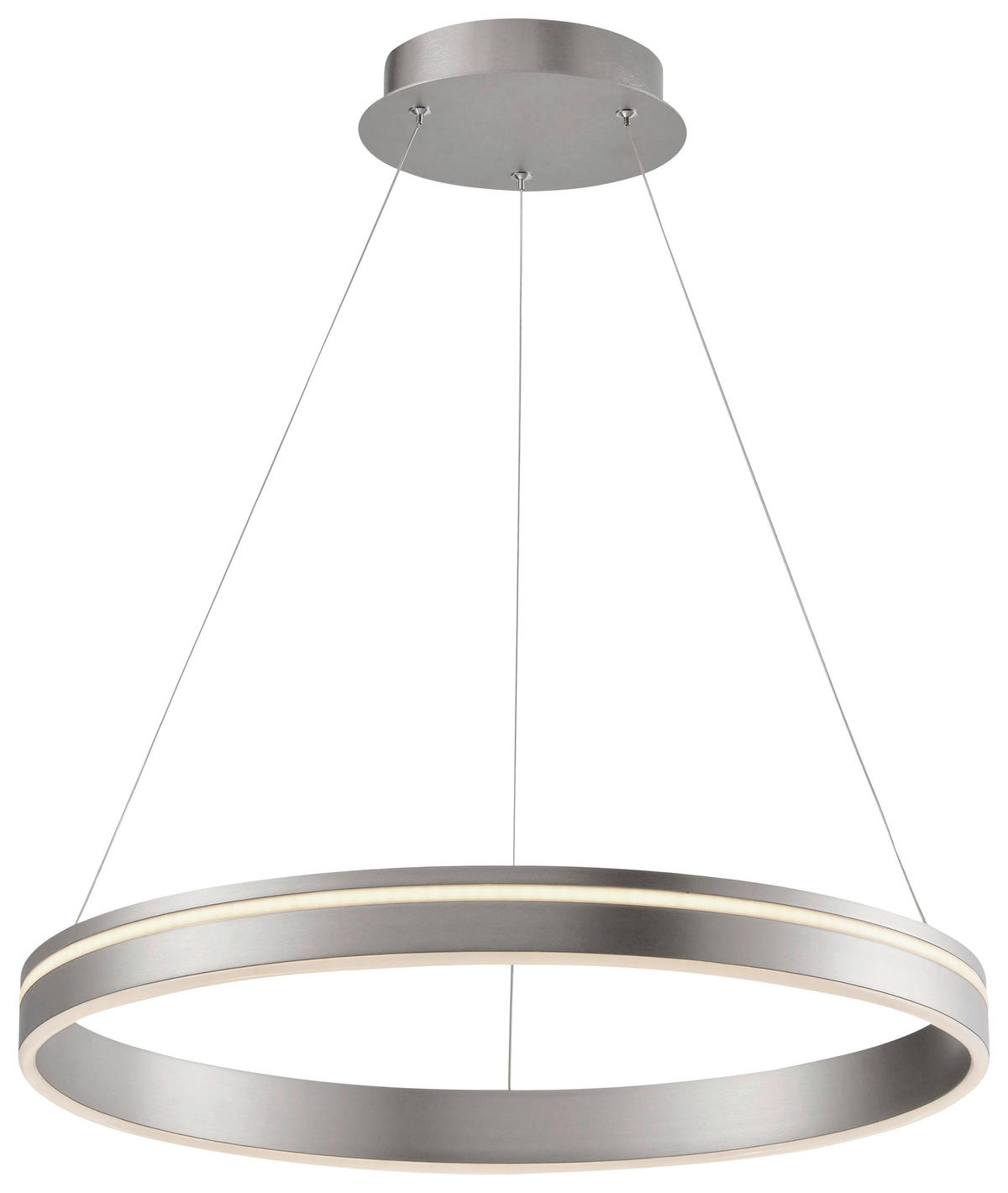 LED-HÄNGELEUCHTE 59/59/120 cm   - Silberfarben, Design, Glas/Kunststoff (59/59/120cm) - Paul Neuhaus