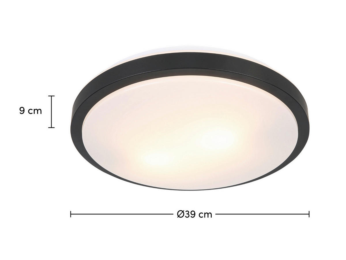 PLAFONJERA  - bela/crna, Osnovno, metal/plastika (39/9cm) - Boxxx