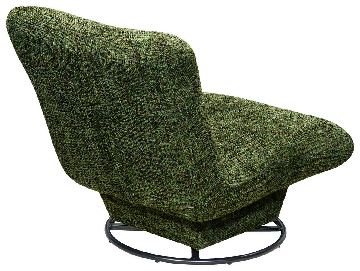 SESSEL in Webstoff Dunkelgrün  - Dunkelgrün/Schwarz, Konventionell, Textil/Metall (96/75/93cm) - MID.YOU