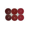 TEELICHTSET 6 Stück  - Bordeaux/Hellrot, Basics, Naturmaterialien/Paraffin (5,7/1,9cm) - Ambia Home