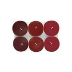TEELICHTSET 6 Stück  - Bordeaux/Hellrot, Basics, Naturmaterialien/Paraffin (5,7/1,9cm) - Ambia Home