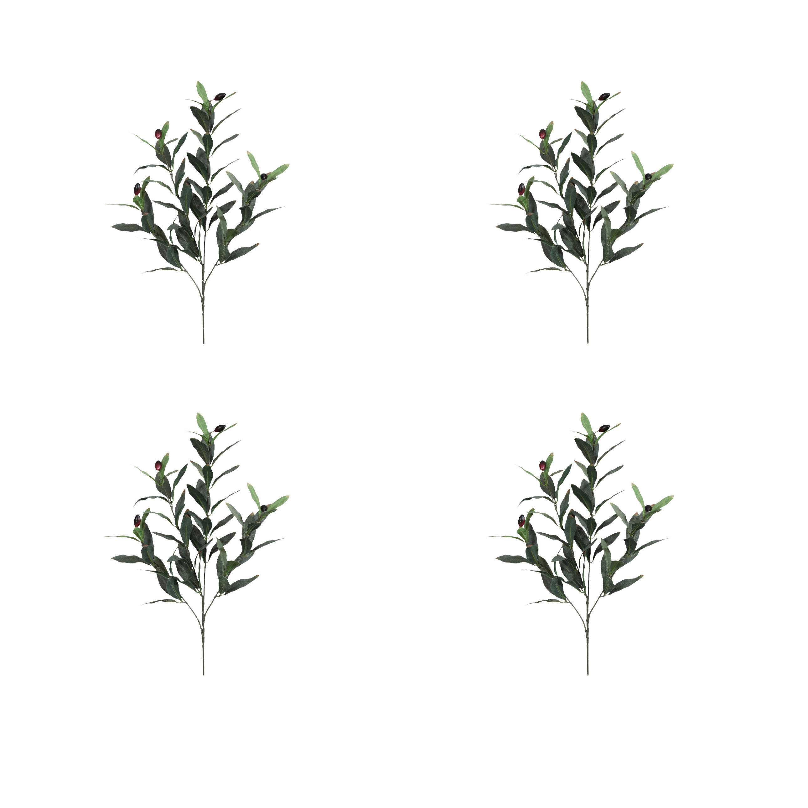 KUNSTPFLANZE Olive 50 cm  - Braun/Grün, Design, Kunststoff (50cm) - P & B