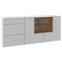 SIDEBOARD VLACERA LIVING 192/84/45 cm 3 Schublade(n)  - Wildeiche/Weiß, Design, Glas/Holz (192/84/45cm) - Voglauer