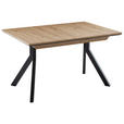 ESSTISCH Schwarz, Eiche Artisan rechteckig ausziehbar, in verschiedenen Größen erhältlich, in verschiedenen Holzdekoren erhältlich, Variantenauswahl - Schwarz/Eiche Artisan, MODERN, Holzwerkstoff/Metall (138(178)/90/76cm) - Cantus
