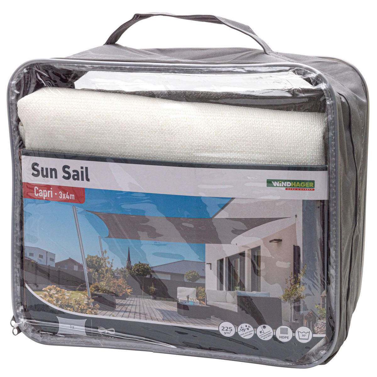 GARTENSONNENSEGEL  300/400 cm  - Weiß, Basics, Kunststoff (300/400cm) - Windhager