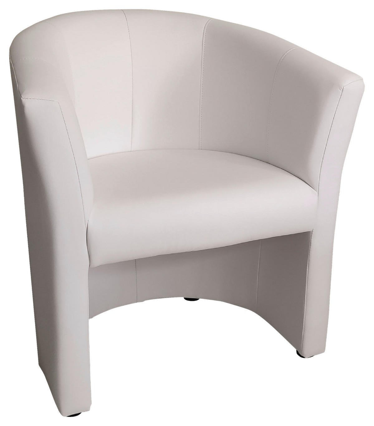 SESSEL Lederlook Weiss  - Weiss/Schwarz, Konventionell, Kunststoff/Textil (68/78/65cm) - Boxxx