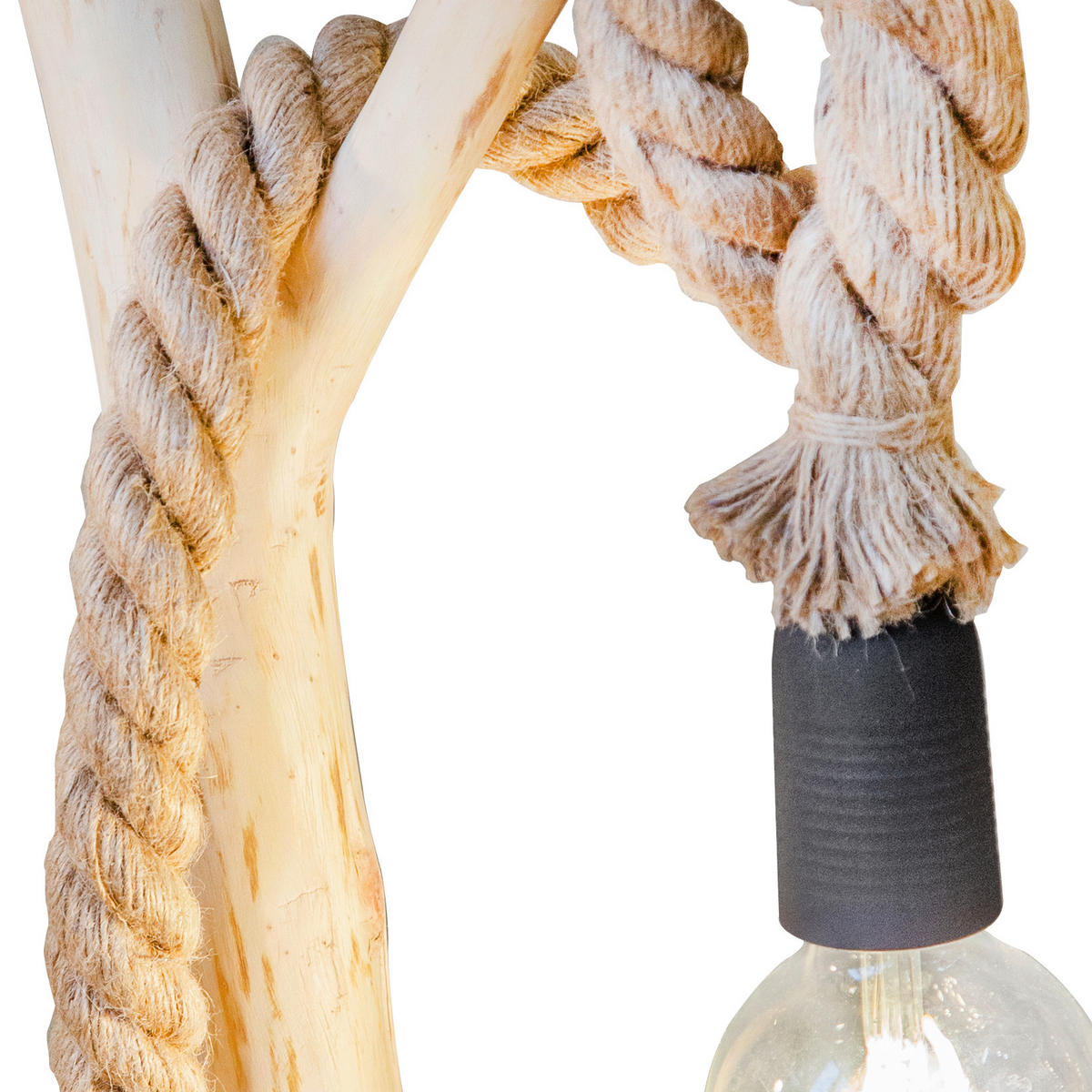 STEHLEUCHTE 25/150 cm    - Braun/Naturfarben, Natur, Holz/Textil (25/150cm)