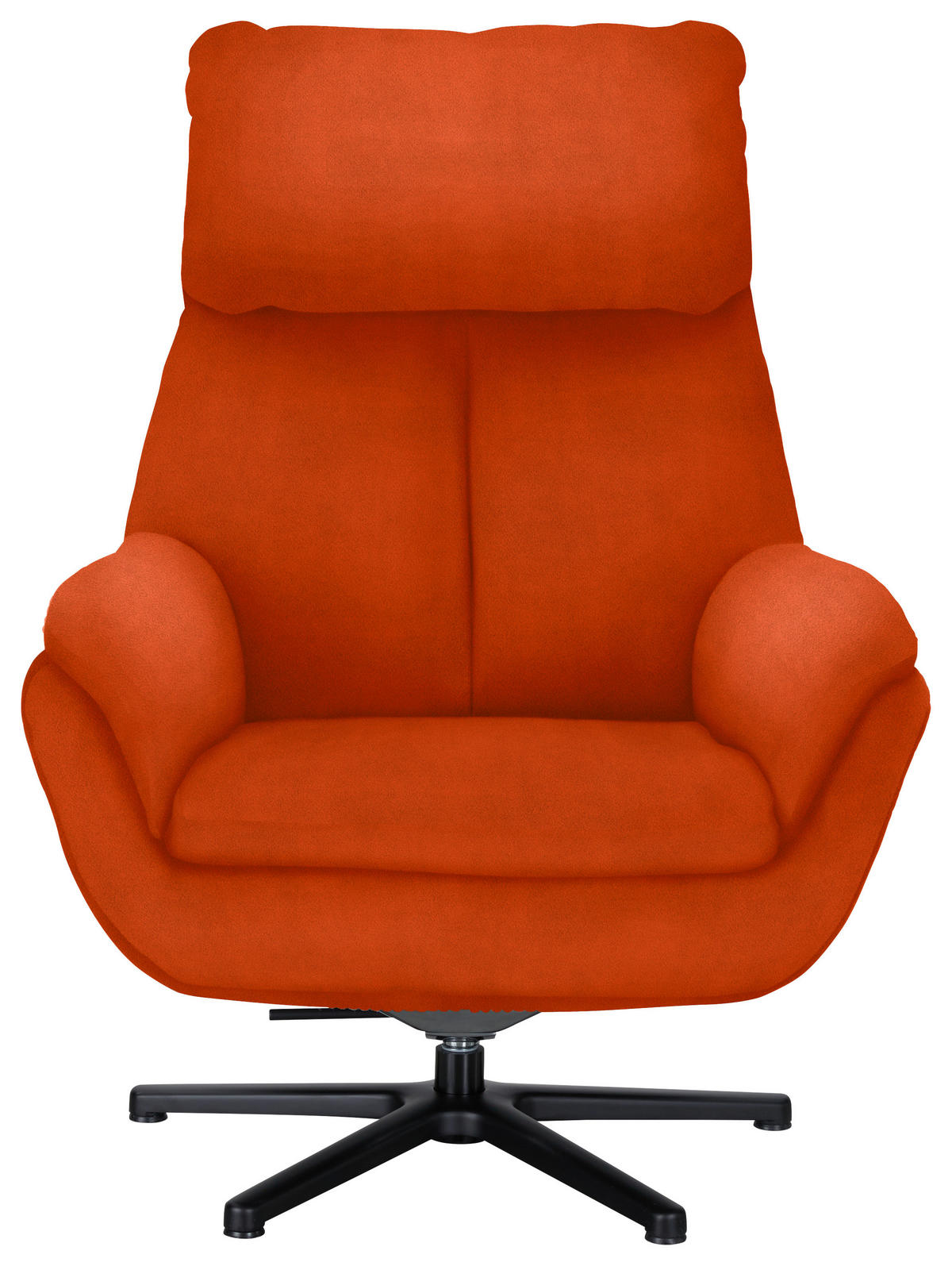 RELAXSESSEL in Textil Orange  - Schwarz/Orange, Design, Textil/Metall (79/108/89cm) - Beldomo Style
