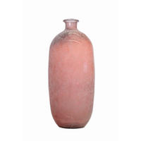 VÁZA  - világos rózsaszín, Basics, üveg (38cm)