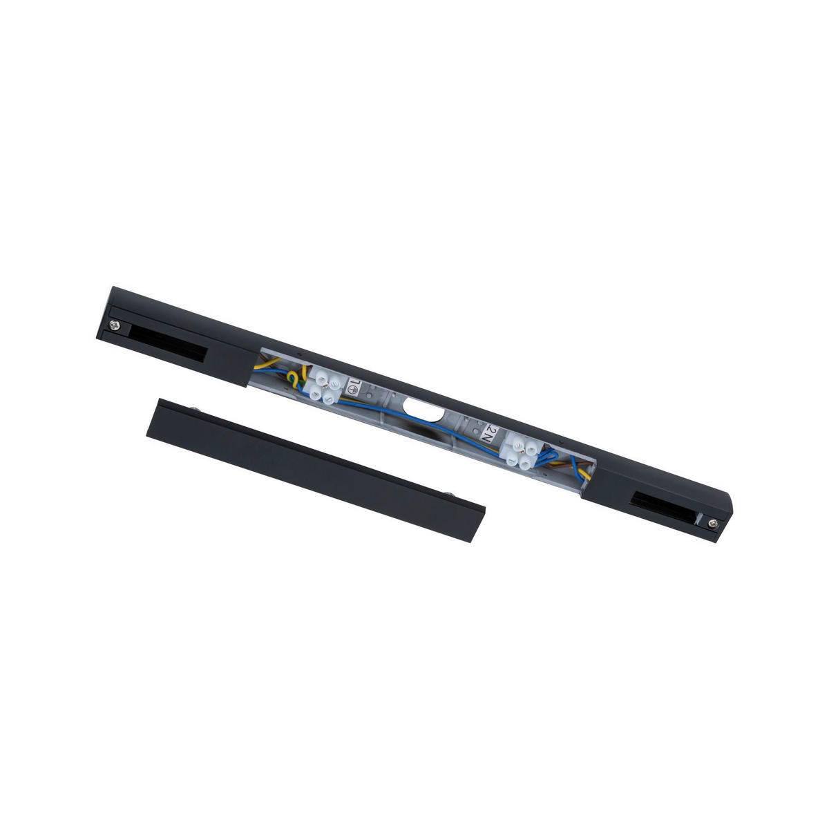 SCHIENENSYSTEM-EINSPEISER URAIL 30,4/1,8/1,8 cm   - Schwarz, Design, Kunststoff (30,4/1,8/1,8cm) - Paulmann