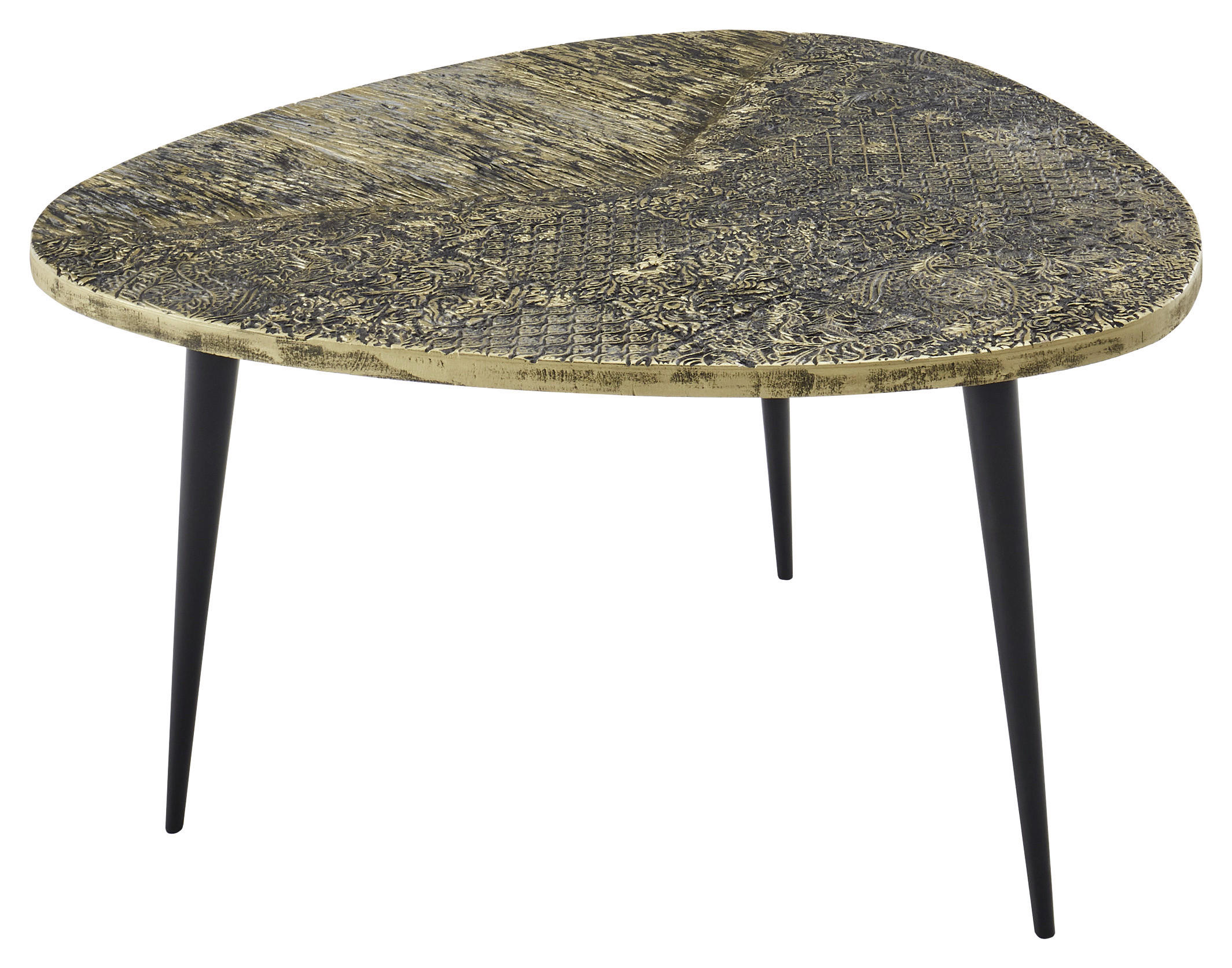 COUCHTISCH 75/75/47 cm Freiform Schwarz  - Schwarz, KONVENTIONELL, Holzwerkstoff/Metall (75/75/47cm) - Modante