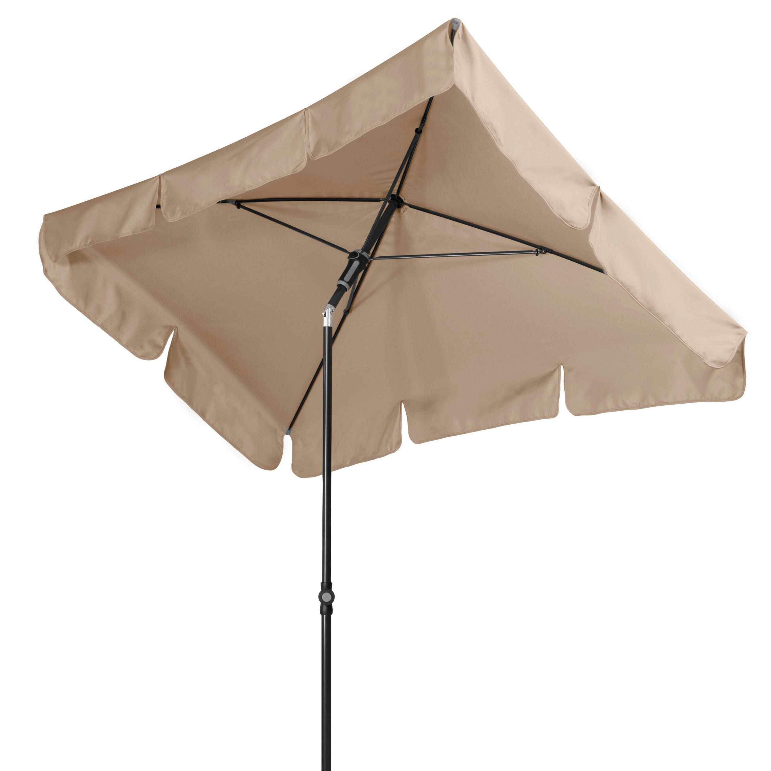 SONNENSCHIRM  225/120 cm  - Greige/Anthrazit, Basics, Textil/Metall (225/120cm) - Doppler