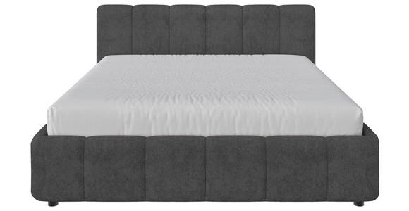 POLSTERBETT Lattenrost, Bettkasten Anthrazit 140/200 cm  - Anthrazit/Schwarz, KONVENTIONELL, Holz/Kunststoff (140/200cm) - Carryhome