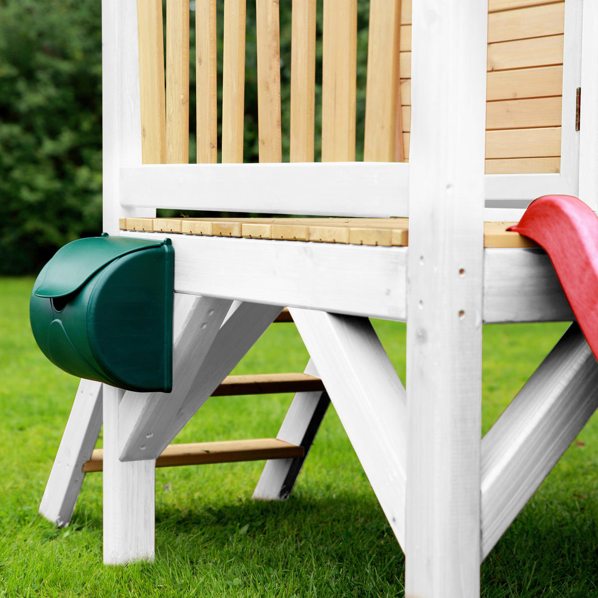 SPIELHAUS 264/203/177 cm  - Rot/Braun, KONVENTIONELL, Holz/Kunststoff (264/203/177cm) - Ambia Garden