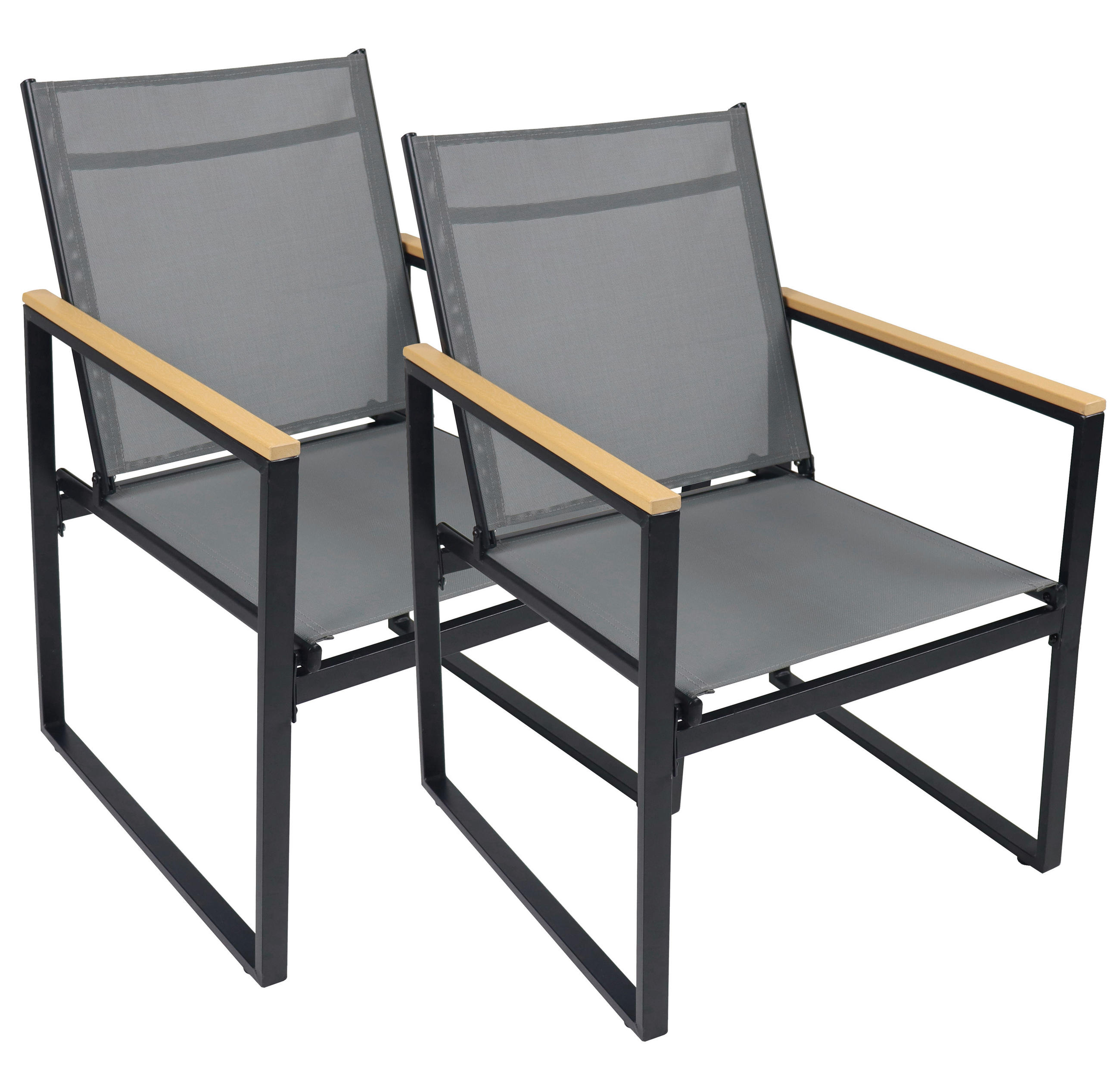 GARTENSTUHL-SET - Honigeiche/Anthrazit, Modern, Holzwerkstoff/Kunststoff (54/83/65cm) - Gardenson