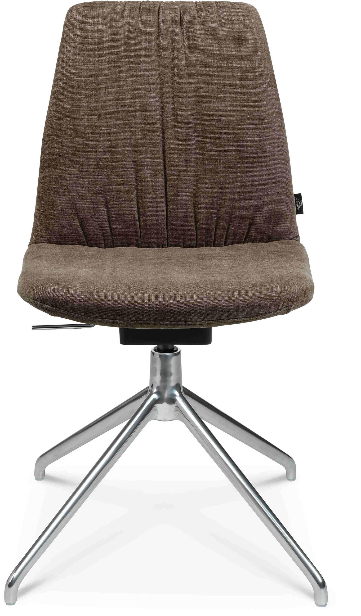 STUHL  in Stahl Velours  - Alufarben/Braun, Design, Textil/Metall (46/81,5-84,5/55cm) - Johann Jakob