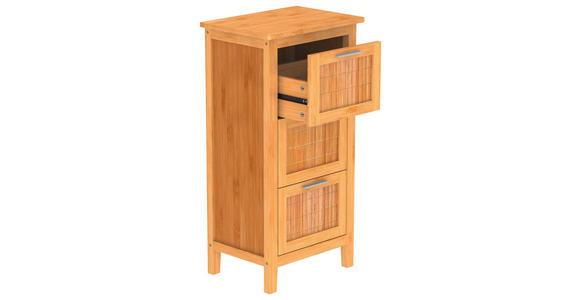 UNTERSCHRANK 42,0/82,0/33,0 cm - Silberfarben, Natur, Holz/Metall (42,0/82,0/33,0cm) - Carryhome