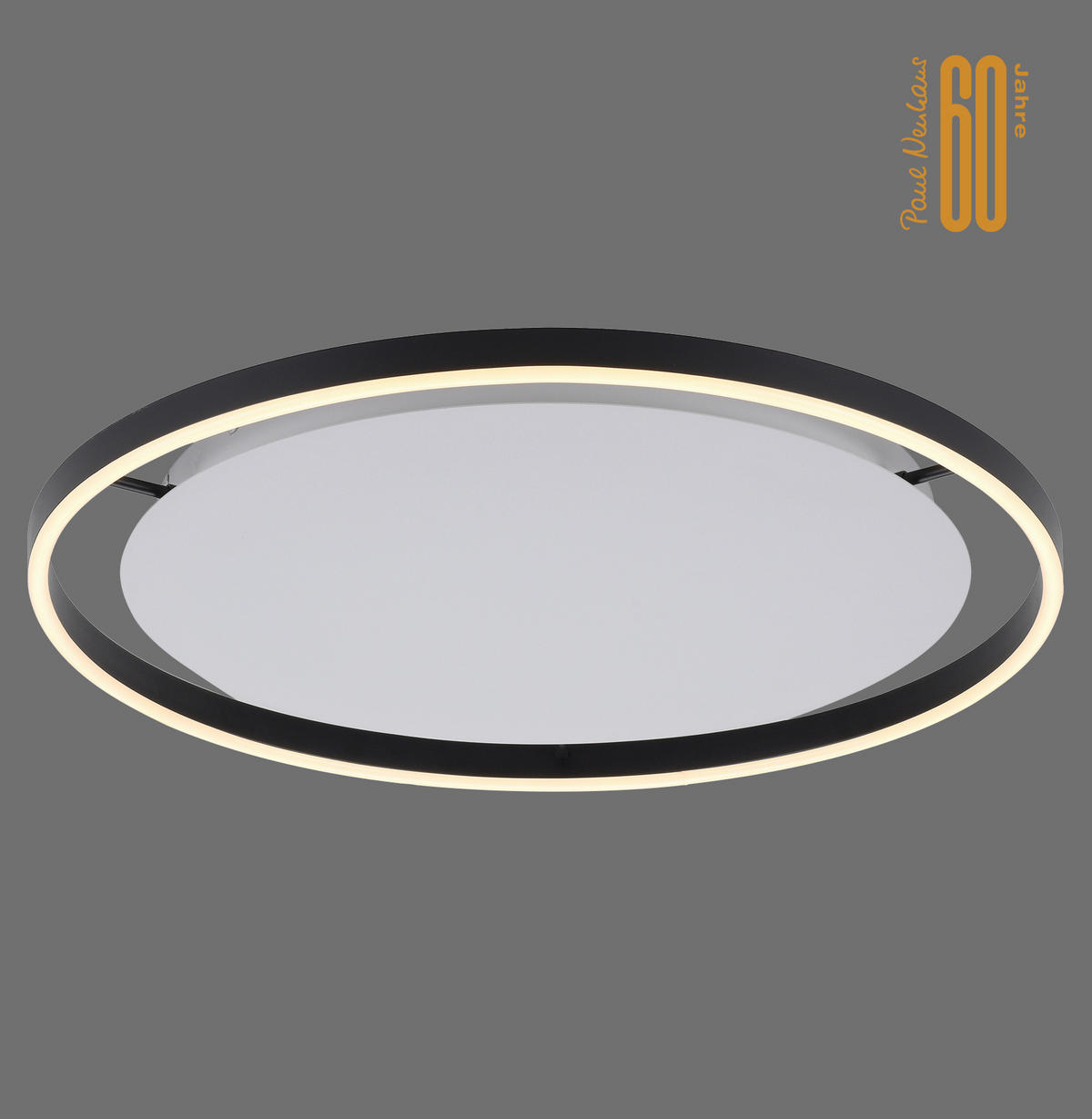LED-DECKENLEUCHTE 58,5/58,5/5,3 cm   - Anthrazit, Design, Kunststoff/Metall (58,5/58,5/5,3cm)