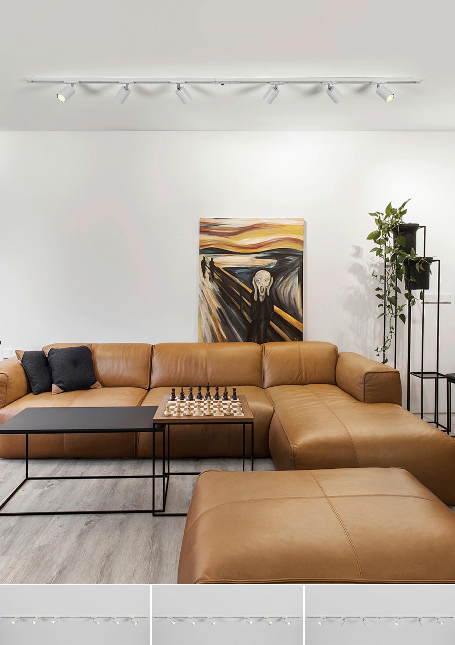 DECKENLEUCHTE 210/5,5/14 cm   - Weiß, Trend, Kunststoff/Metall (210/5,5/14cm) - Novel