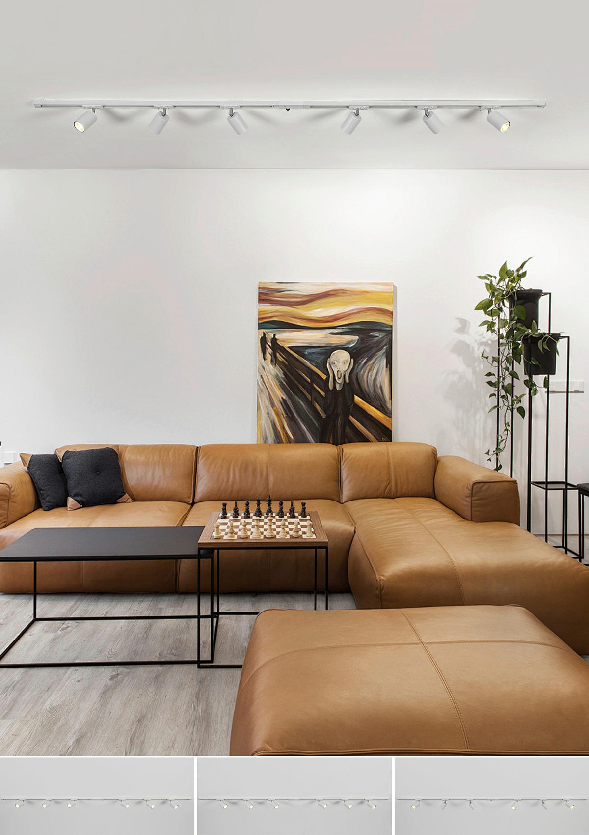 DECKENLEUCHTE 210/5,5/14 cm   - Weiß, Trend, Kunststoff/Metall (210/5,5/14cm) - Novel