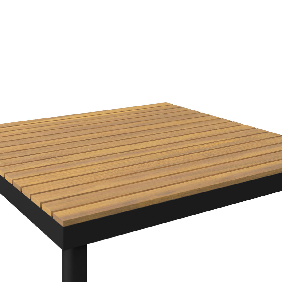 LOUNGEGARNITUR 159/273,5 cm Akazie massiv Eisen  - Schwarz/Grau, Basics, Holz/Textil (159/273,5cm) - Ambia Garden
