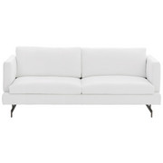 SOFA in Leder Weiß - Weiß, Design, Leder (202/80/96cm) - Natuzzi
