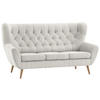 3-SITZER-SOFA in Cord Creme  - Creme, Design, Holz/Textil (187/101/95cm) - Stylife