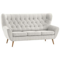 3-SITZER-SOFA in Cord Creme  - Creme, Design, Holz/Textil (187/101/95cm) - Stylife