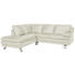 Ecksofa Echtleder Weiß Rücken echt - Alufarben/Weiß, Design, Leder/Metall (246/220cm) - Celina Home Ecksofa Echtleder Weiß Rücken echt - Alufarben/Weiß, Design, Leder/Metall (246/220cm) - Celina Home