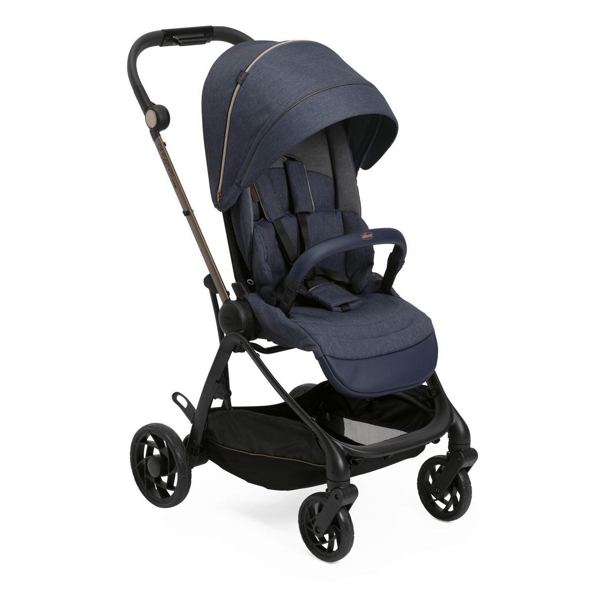 BUGGY One4ever Lounge  - Blau, Basics, Textil/Metall (51/99-109/78cm) - Chicco