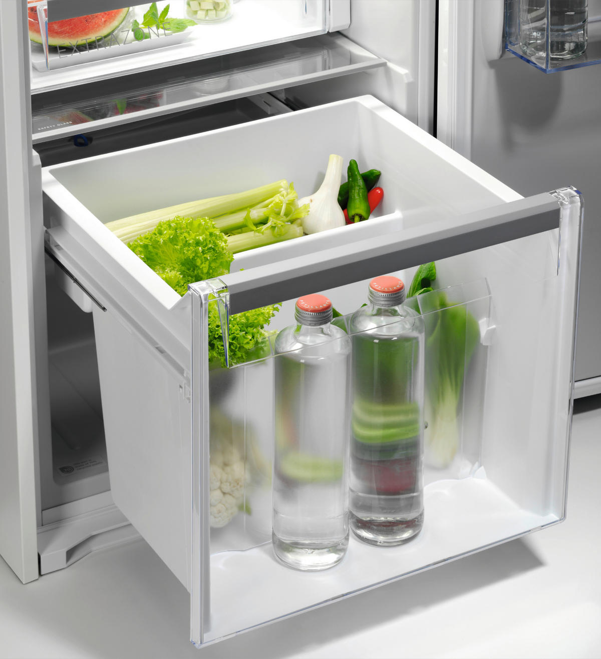 KÜHLSCHRANK 54,6/177,2/54,9 cm NSK6D181ES  - Weiß, Basics, Glas/Kunststoff (54,6/177,2/54,9cm) - AEG