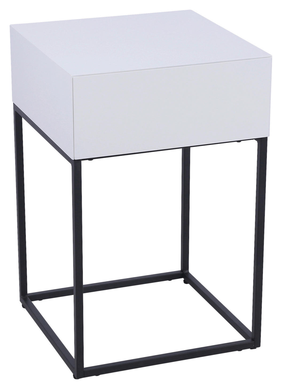 NACHTKÄSTCHEN 40/62/40 cm  in Schwarz, Weiß  - Schwarz/Weiß, Basics, Holzwerkstoff/Metall (40/62/40cm) - Xora