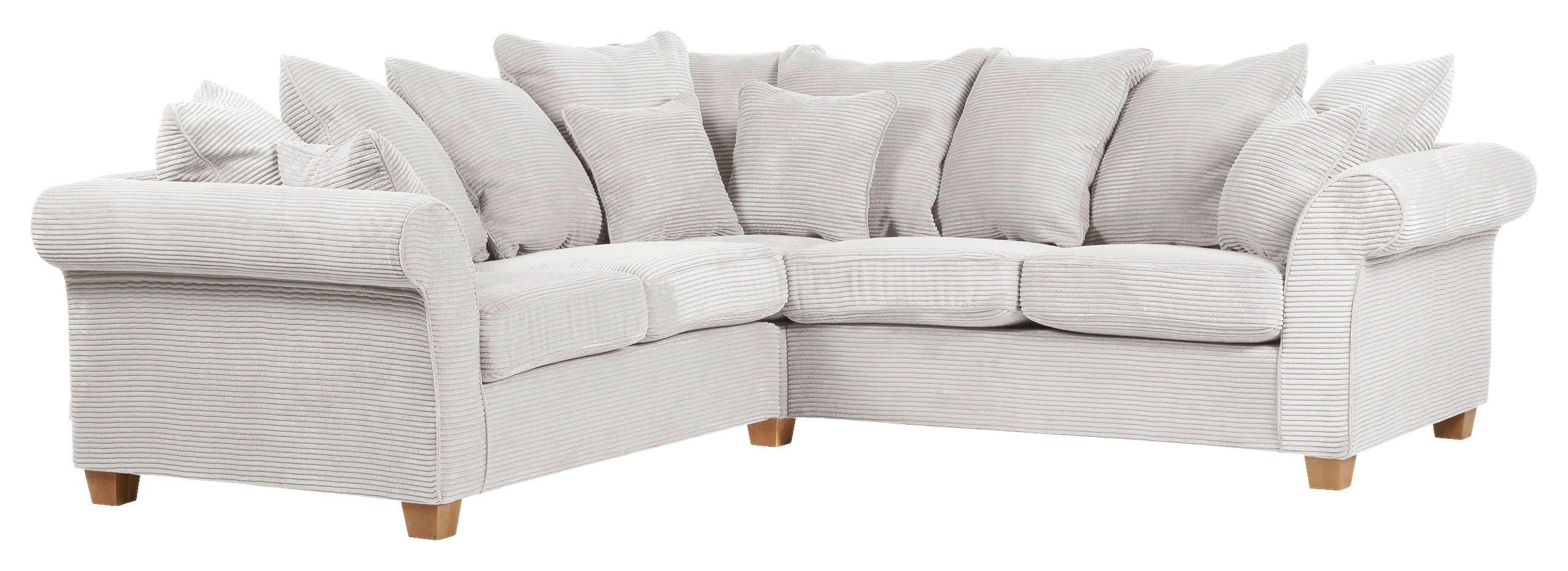 HÖRNSOFFA i manchester cremefärgad  - ekfärgad/cremefärgad, Lifestyle, trä/textil (250/250cm) - Livetastic