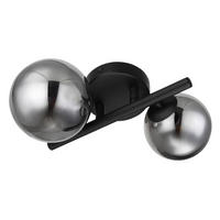 APLICĂ DE PERETE CU LED - negru, Design, sticlă/metal (24/25/12,5cm) - Globo