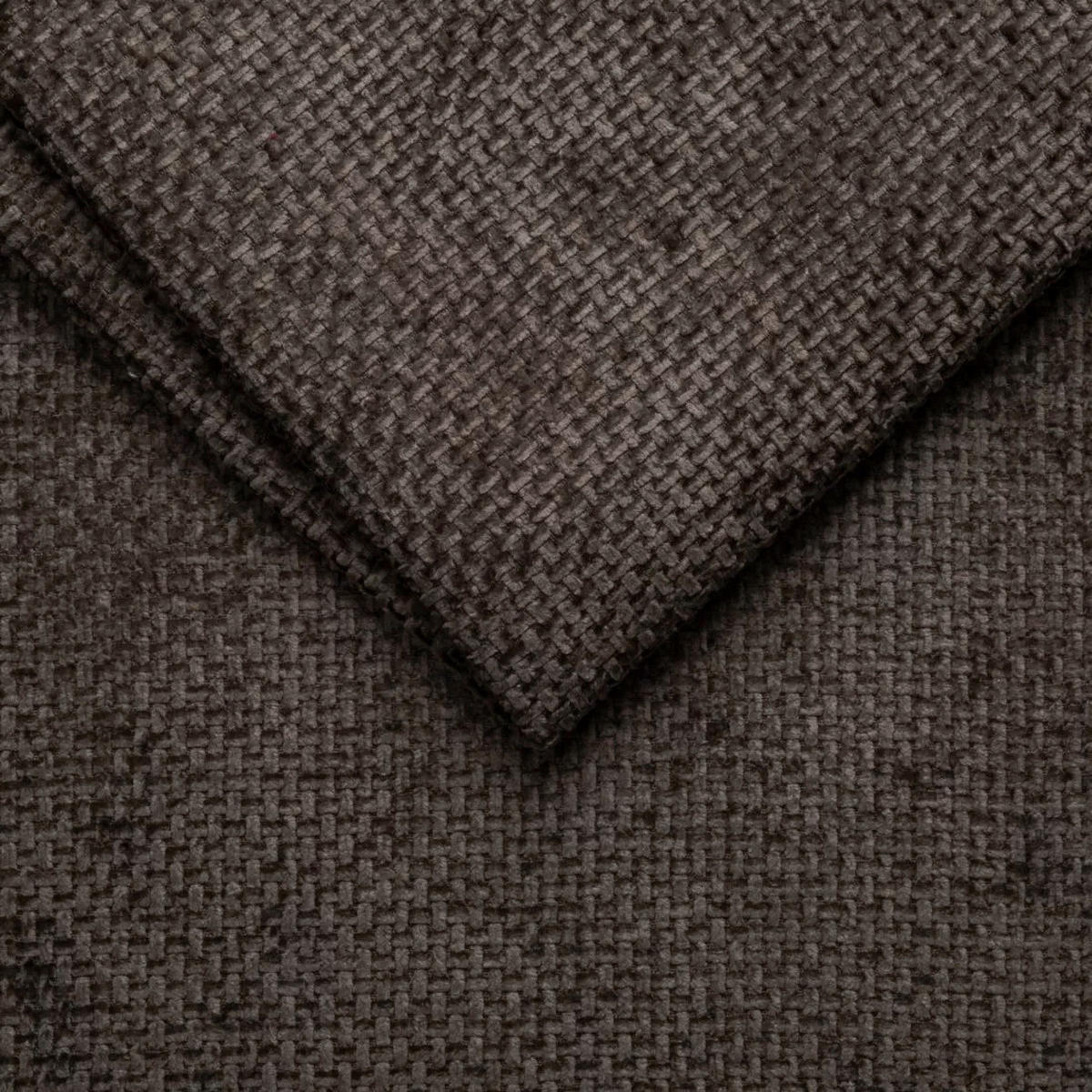 ECKSOFA in Struktur Dunkelbraun  - Dunkelbraun/Schwarz, Design, Kunststoff/Textil (205/284cm) - MID.YOU