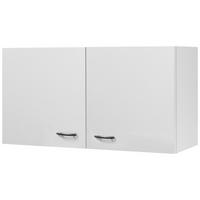 KÜCHENOBERSCHRANK 100/54,8/32 cm  in Weiß  - Edelstahlfarben/Weiß, Holzwerkstoff/Kunststoff (100/54,8/32cm) - FlexWell