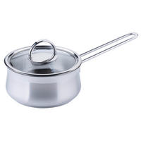 STIELKASSEROLLE Chefkoch 1,5 L  - Silberfarben, Basics, Metall (16cm) - Chefkoch+Fackelmann