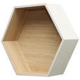 WANDREGALSET  - Kaschmir/Eichefarben, Basics, Holzwerkstoff (30-37/26-32/9-12cm) - Xora