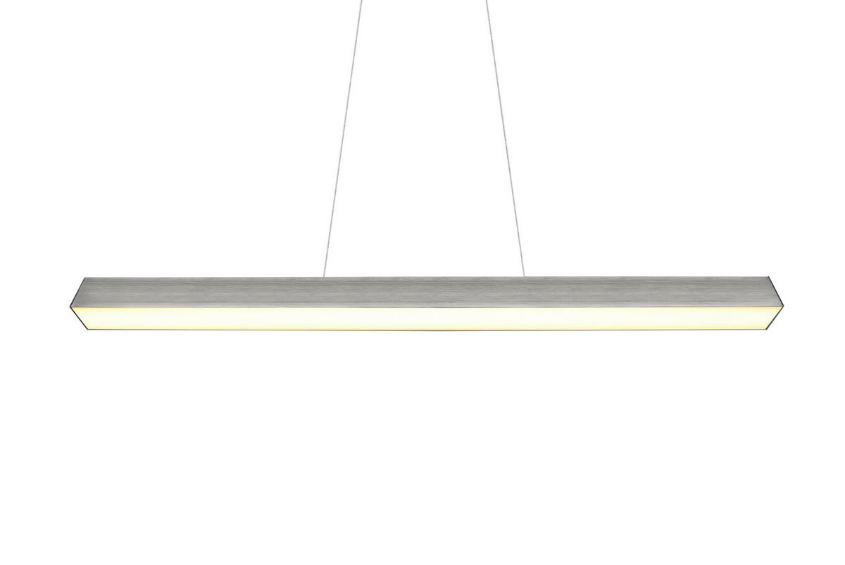 SCHIENENSYSTEM-HÄNGELEUCHTE - Nickelfarben, Design, Metall (90/180/5cm) - Trio Leuchten
