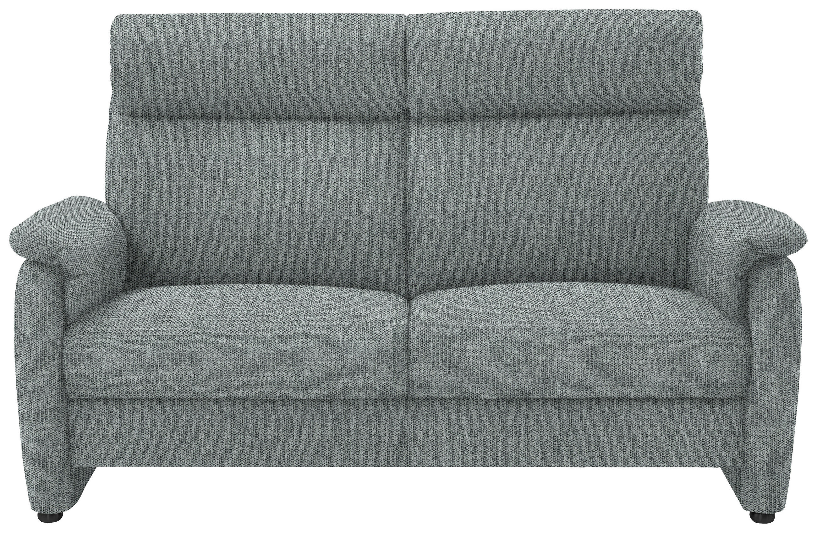 2,5-SITZER in Flachgewebe Grau  - Schwarz/Grau, KONVENTIONELL, Textil/Metall (178/107/97cm) - Pure Home Comfort