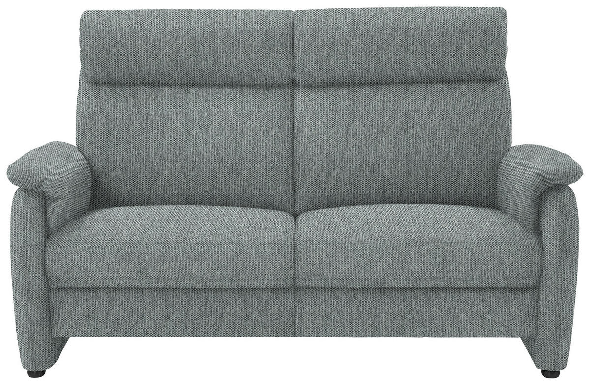 2,5-SITZER in Flachgewebe Grau  - Schwarz/Grau, KONVENTIONELL, Textil/Metall (178/107/97cm) - Pure Home Comfort