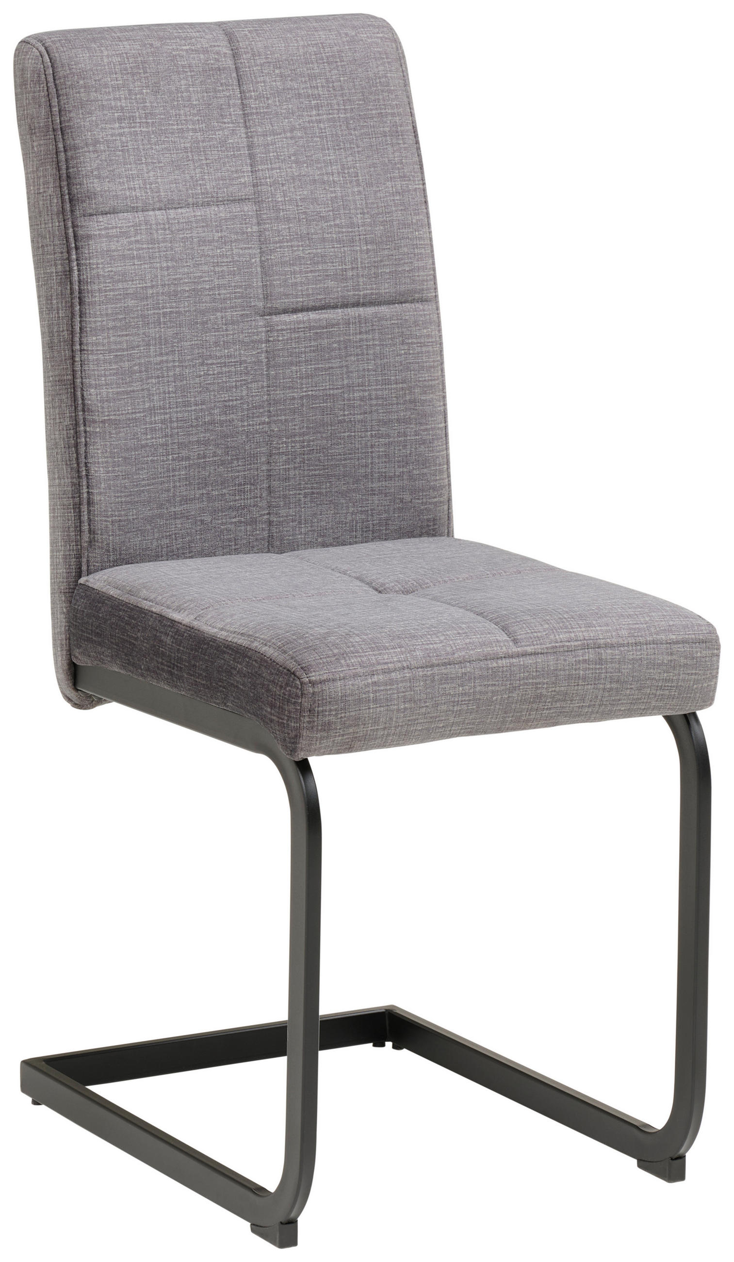 SCHWINGSTUHL  ,  , Leinenoptik  ,  - Dunkelgrau/Schwarz, KONVENTIONELL, Textil/Metall (41/98/55cm) - MID.YOU