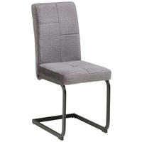 SCHWINGSTUHL , , Leinenoptik  - Dunkelgrau/Schwarz, KONVENTIONELL, Textil/Metall (41/98/55cm) - MID.YOU